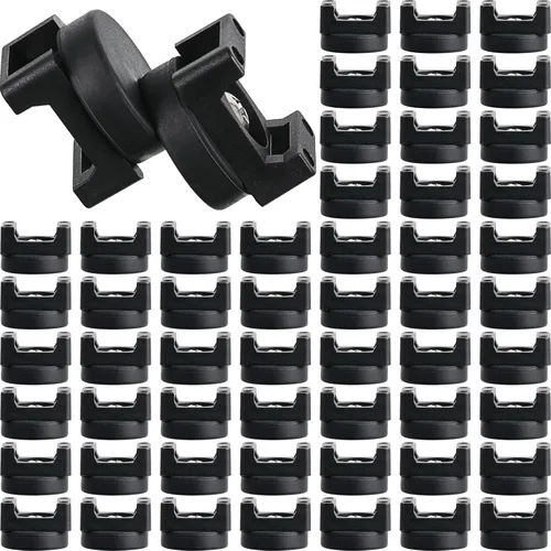 Vista 14 de Yookeer 10 clips magnéticos para cable de montaje con cremallera, color negro, 0.866 in Clips de cable multiusos para cableado eléctrico, base