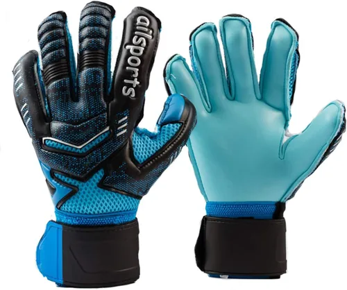 Vista 10 de Guantes de portero de fútbol para adultos y jóvenes, guantes de portero de fútbol, dispositivo de protección de dedos Amarillo