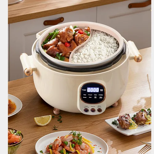 Vista 4 de Olla a presión eléctrica 4L, 70KPa, 10 presets, pantalla digital, temporizador de 24 horas 4L smart pressure cooker with 70KPa cooking, 10 presets