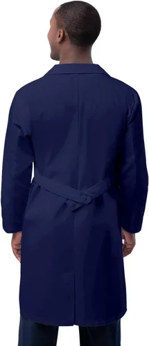 Vista 2 de Adar Universal delantal de laboratorio 99 cm con bolsillos internos para hombre Azul marino