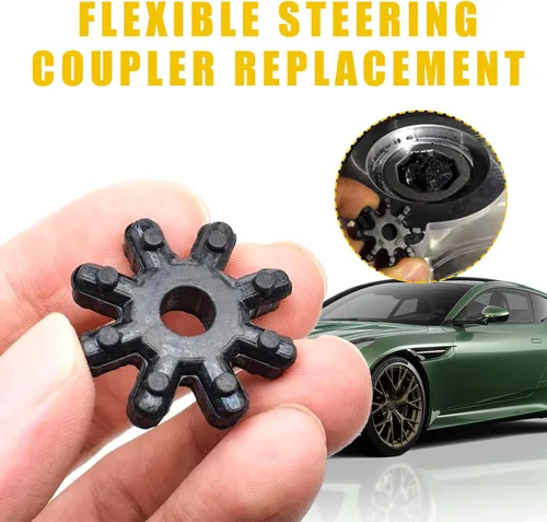 Vista 3 de Ziciner 4 piezas de repuesto de acoplador de dirección flexible, columna de máquina de dirección asistida automática, rueda de goma de plástico