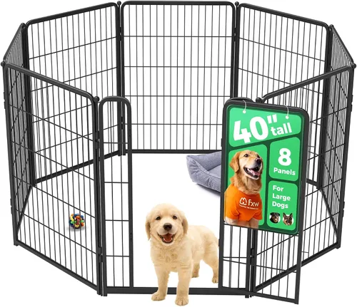Vista 95 de FXW Homeplus Unleashed Corralito para Perros de Interior - Juego Sin Estrés y Seguro, Resistente de 24 Pulgadas 2 Paneles Corralito para Cachorros