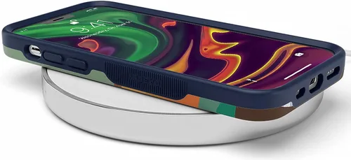Vista 8 de Casely Funda para iPhone 12/12 Pro Endless Peaks Colorblock Mountain Compatible con MagSafe Diseño protector audaz