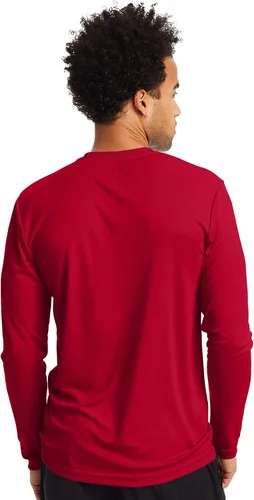 Vista 3 de Hanes Men's Long-Sleeve Performance T-Shirt Pack, 2-Pack, Cool DRI Moisture-Wicking Tees
