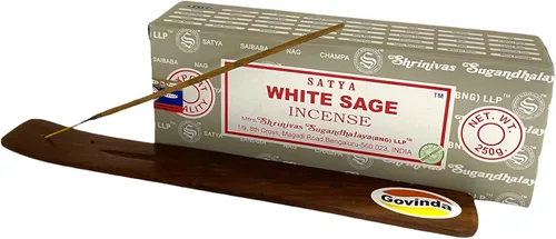 Vista 8 de Govinda - Bangalore (BNG) Nag Champa Argarbatti 8.82 oz con soporte para incienso