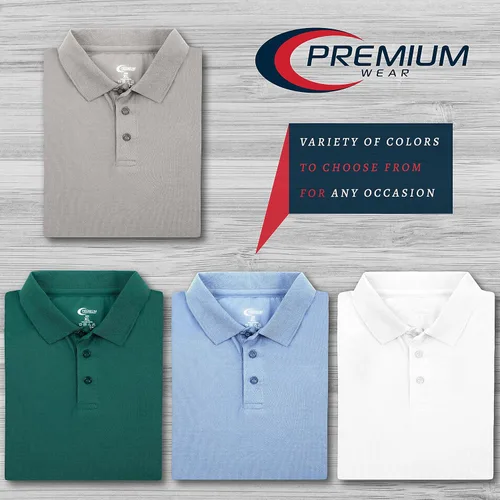 Vista 50 de Premium Wear - Camisetas tipo polo para hombre, con gran absorción de humedad