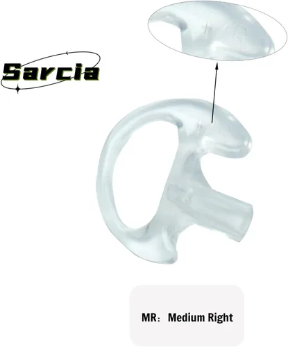 Vista 5 de Earmold - Auricular de repuesto para Walkie Talkie de dos vías con tubo acústico, 6 pares