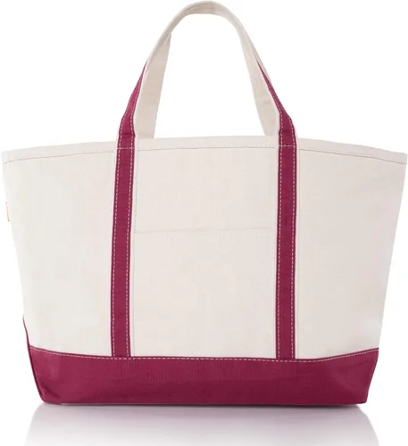 Vista 9 de CB STATION Bolso grande clásico – Bolsa de lona para mujer – Diseño multicolor, perfecta para viajes y compras En blanco: azul bebé