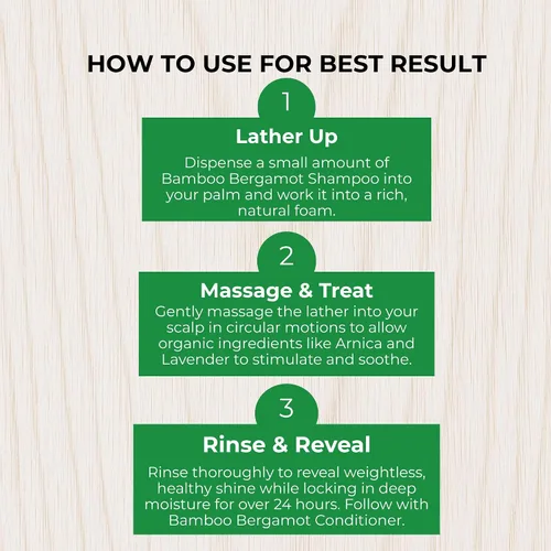 Vista 5 de DANI Naturals Bamboo Bergamota Champú sin sulfato, vegano, hidratante, espesa e hidrata, 12 onzas líquidas