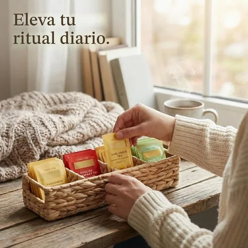 Vista 8 de Trovea Organizador y almacenamiento de bolsitas de té de mimbre