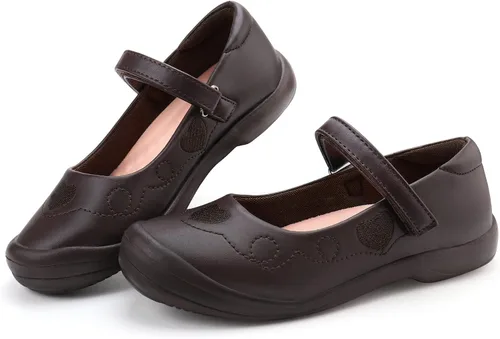 Vista 10 de firelli Zapatos de uniforme escolar Mary Jane para niña, zapatos de vestir cómodos para niñas Negro