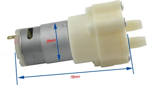 Vista 3 de CHANCS Bomba autocebante de diafragma 385 DC 6V-12V Bombas de agua de absorción de impactos para el ciclo diario del agua de peceras y 6-12V