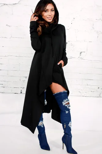 Vista 3 de Xuan2Xuan3 sudadera holgada, con bolsillos canguro, abrigo de vestir para mujer.