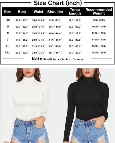 Vista 6 de MANGOPOP Women's Mock Turtle Neck Fleece Lined Long Sleeve Thermal Underwear T Shirt Tops Tee
