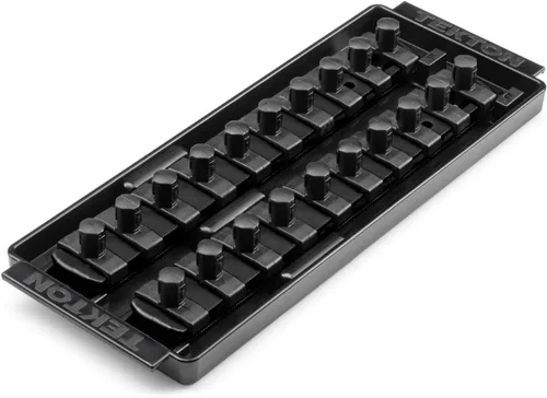 Vista 18 de TEKTON 3/8 Pulgadas de accionamiento x 8 Pulgadas de riel de enchufe, 10 clips (negro) OSR11210 Fabricado en EE. UU