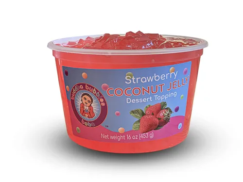 Vista 10 de Topping de postre de gelatina de coco prémium de Buddha Bubbles Boba (jalea de coco)