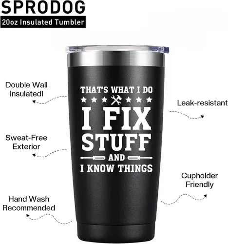 Vista 4 de Regalos de manitas para hombres, vaso aislado divertido Fix Stuff