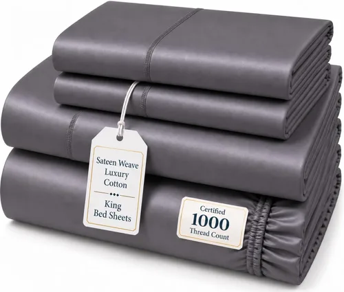 Vista 36 de CHATEAU HOME COLLECTION Juego de sábanas tamaño individual, sábanas de 1000 hilos tamaño individual de algodón, sábanas individuales de bolsillo 01