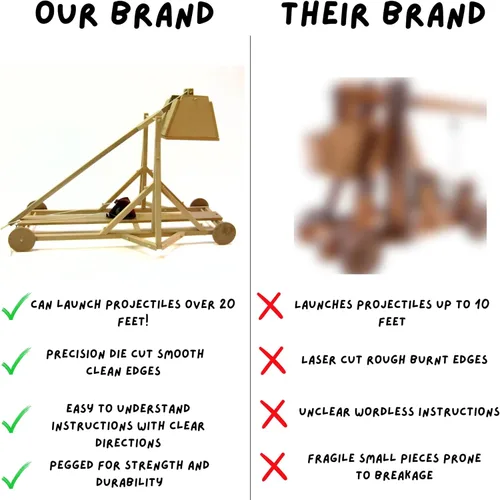 Vista 7 de Pathfinders Kit de madera medieval Trebuchet