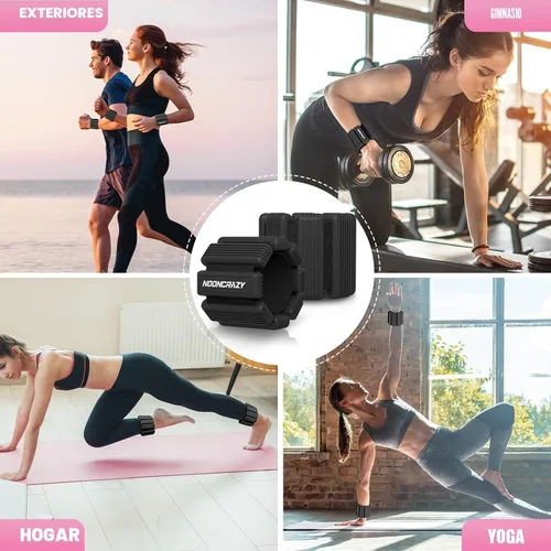 Vista 7 de Pilates - Pesas de tobillo y muñeca para mujer, juego de 2 pesas portátiles y fuertes para brazos y piernas (1 libra/2.2 libras cada una), pesas