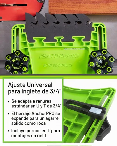 Vista 2 de BOW Products FeatherPRO FP1 - Guía de plumas para sierras de mesa, mesas de router y sierras de cinta - Plumas de EVA que reducen el retroceso