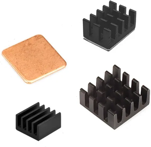 Vista 9 de Easycargo Kit de disipador térmico Raspberry Pi 4 de aluminio + cobre + 3M 8810 cinta adhesiva conductora térmica para enfriar Raspberry Pi 4 B