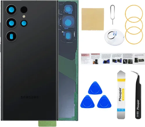Vista 16 de Reemplazo de cristal trasero para Samsung Galaxy S24 con kit de herramientas de reparación profesional (Amber Yellow)