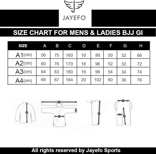 Vista 4 de Jayefo Cinturón deportivo brasileño Jiu Jitsu Gi para hombres y mujeres uniforme de agarre preencogido GIS ultra ligero Kimonos para adultos BJJ Gi