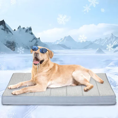 Vista 14 de Tapete refrescante para perros pequeños, almohadilla ortopédica de espuma viscoelástica de 24 x 18 pulgadas para verano, QMAX>0.5, almohadilla