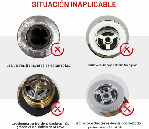 Vista 6 de HAUTMEC Llave de extracción de drenaje de bañera de aluminio de servicio pesado PL0030