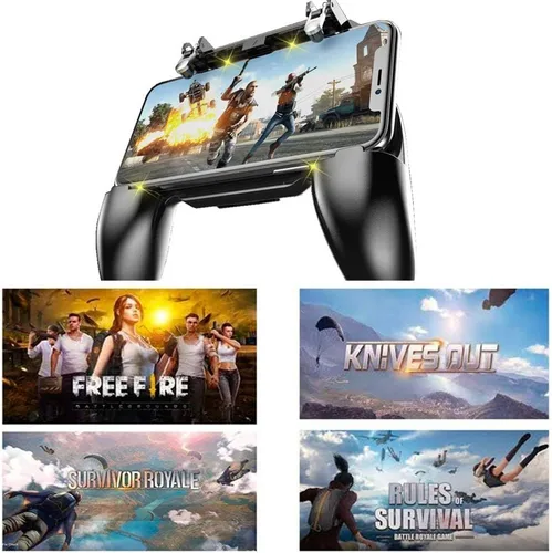 Vista 7 de COOBILE Mobile Game Controller for PUBG Mobile Controller L1R1 Mobile Game Trigger Joystick Gamepad for iOS & Android Phone(W10 update)