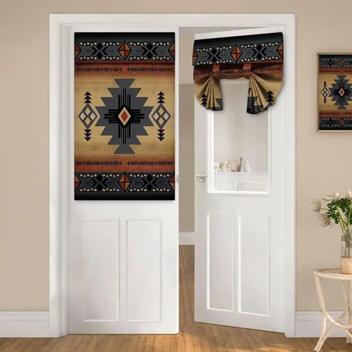 Vista 54 de Cortinas de puerta negras y rojas para ventanas de puerta, estampado de leopardo y cebra, cortinas de ventana para puerta de vidrio francesa