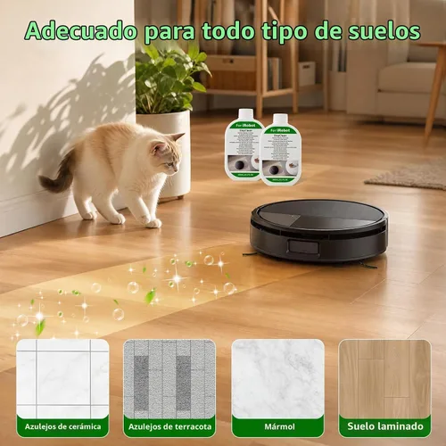 Vista 5 de Paquete de 2 soluciones de limpieza de suelos para iRobot Roomba Plus 405 Combo / 4020 Combo / 505 Combo / Combo 507/Combo Max 705 Combo / Max 707