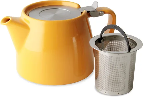 Vista 3 de FORLIFE Tetera Stump con tapa SLS e infusor, 18 onzas, mandarín Color mandarina