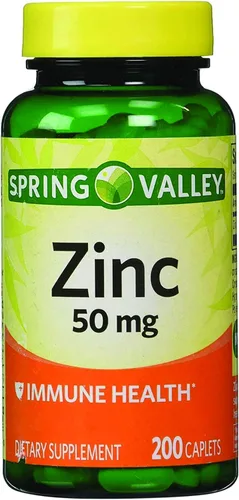 Vista 2 de Spring Valley - Zinc 50 mg, 200 unidades de suplemento de zinc Spring Valley es adecuado para la ingesta diaria.