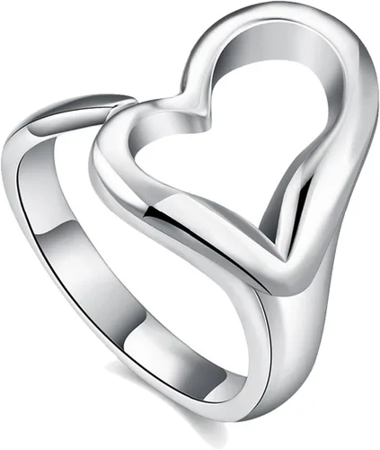 Vista 107 de Anillo de plata de ley 925, minimalista, ajustable, hecho a mano, para mujeres y niñas