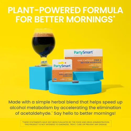 Vista 4 de Himalaya PartySmart, 10 Cápsulas Individuales - Apoyo al Hígado para la Descomposición del Alcohol para una Mejor Mañana Después de Beber - A Base