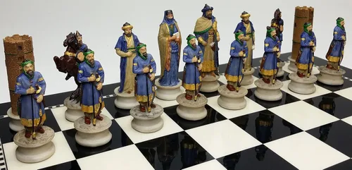 Vista 6 de Juego de ajedrez de las Cruzadas de la época medieval Árabes vs Cristianos - SIN tablero