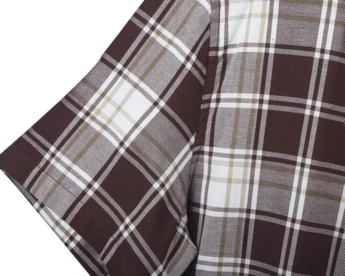 Vista 6 de Men's Button Down Plaid Short Sleeve Work Casual Western Shirt