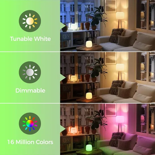 Vista 9 de Lightinginside - Focos inteligentes Matter compatibles con Alexa/Siri/Apple Home/Google Home/SmartThings, focos LED WiFi A19 E26 RGBCW que cambian