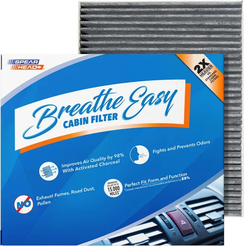 Vista 11 de Spearhead Odor Defense Breathe Easy - Filtro de cabina para AC y calentador Compatible con Chrysler 200 2015-17, Cherokee 2014-18 como OEM Hasta