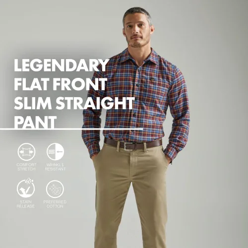 Vista 6 de Lee Pantalón recto delgado con frente plano para hombre