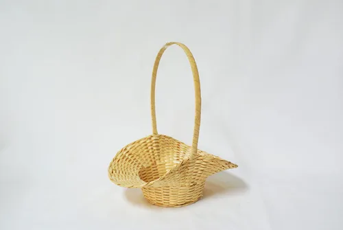 Vista 7 de CalCastle Craft Cestas de bambú con asa, cestas de regalo, cestas tejidas para pan, cestas para servir alimentos, material de bambú natural