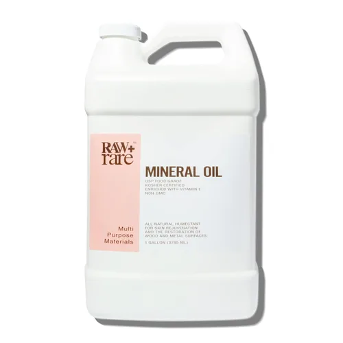 Vista 4 de Raw Plus Rare Aceite mineral vegano de grado alimenticio, seguro para tabla de cortar madera, bloque de carnicero, tabla de cortar de bambú y aceite