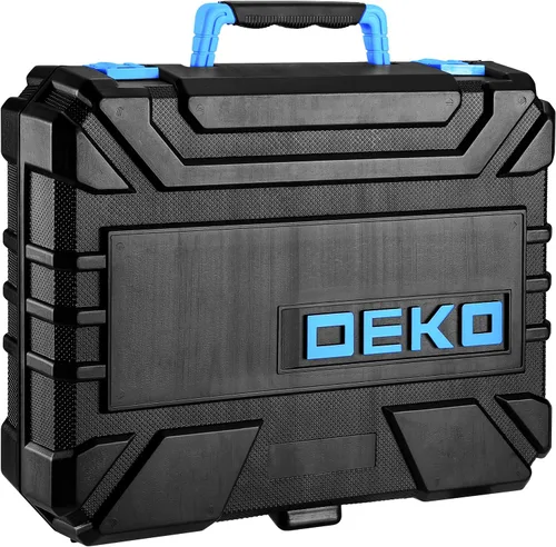 Vista 6 de DEKOPRO Juego de taladros: juego de herramientas con taladro inalámbrico azul de 8 V, kit de herramientas para el hogar con taladro, kits