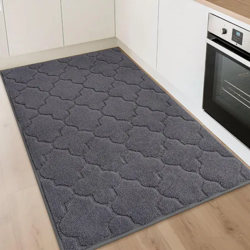 Vista 69 de COSY HOMEER Alfombras suaves de cocina [2 piezas] para el frente del fregadero súper absorbentes, tapetes y tapetes de cocina de 20 x 30 pulgadas/20