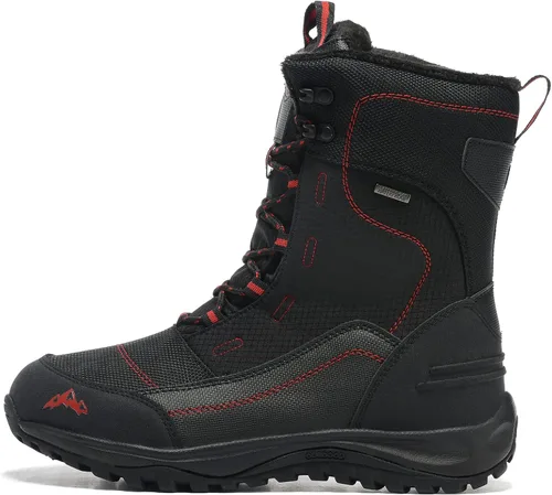 Vista 8 de Botas de senderismo ligeras e impermeables para hombre de tiro medio, botas de nieve antideslizantes para exteriores