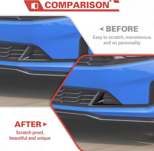 Vista 2 de Cubiertas para parrilla delantera, insertos de rejilla central, compatible con Chevrolet Camaro 2019, 2020, 2021, 2022, 2023.
