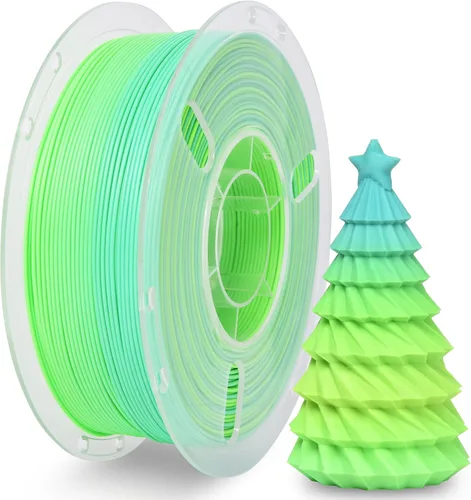 Vista 12 de Silk Rainbow 3D Printer Filament 1.75mm Multi-Color PLA Filament Fast Color Change Candy Color 3D Printing Filament, 1kg Spool Color caramelo