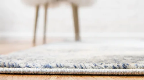 Vista 5 de Unique Loom Helios Collection - Alfombra Santorini (2 pies 2 pulgadas x 6 pies 1 pulgada, azul/beige)
